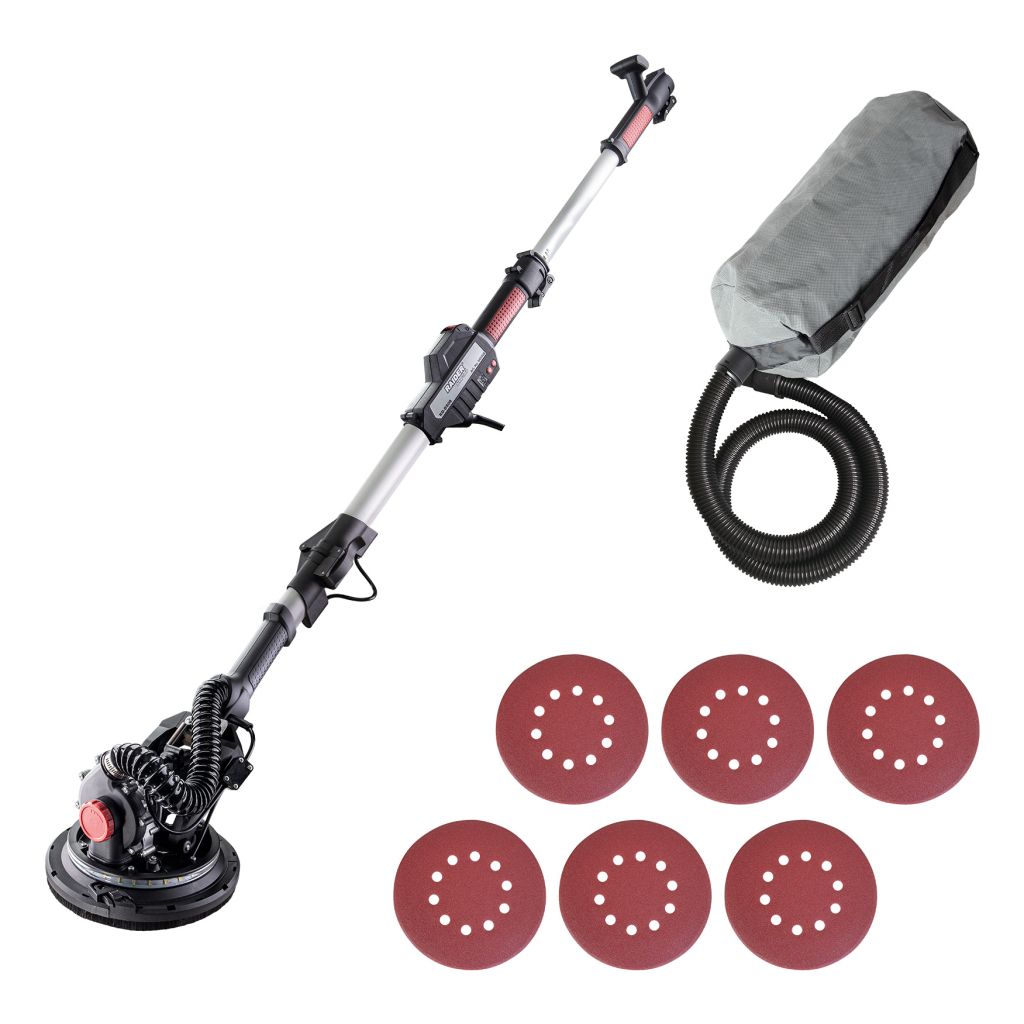 Raider Power Tools Wandschleifer 900W Ø225mm mit LED & Staubabsaugung – RD-DS06