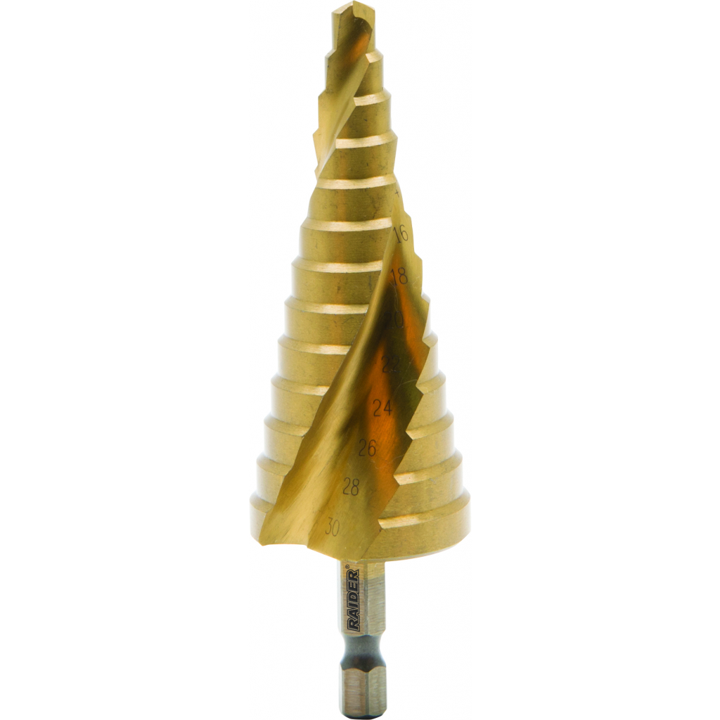 Raider Pro Stufenbohrer für Blech HEX ¼" Ø6–30 mm