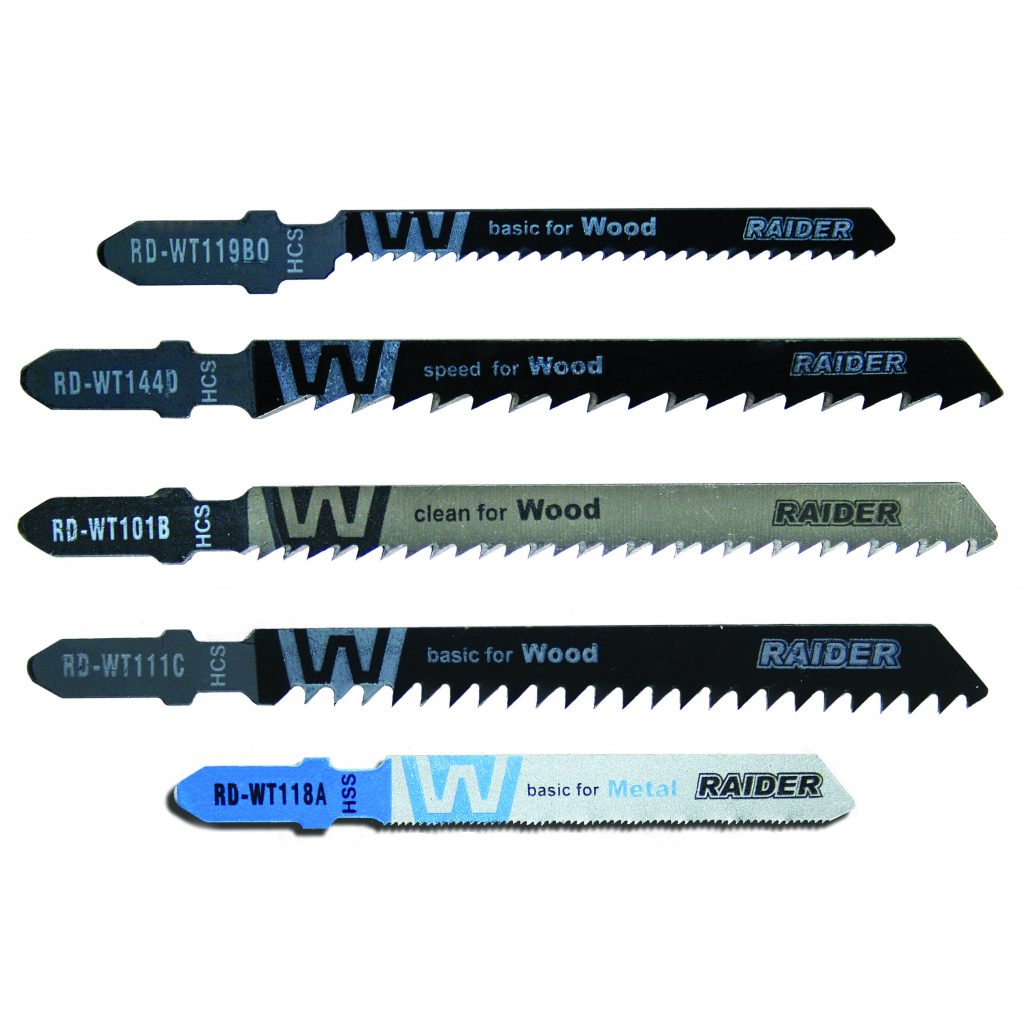 Raider Power Tools Stichsägeblätter für Holz & Metall „T“-Schaft – 5-tlg.