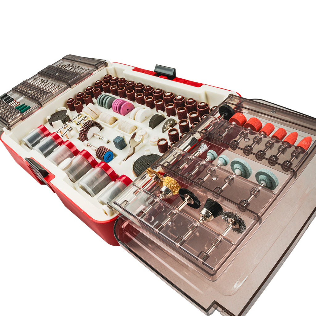 Raider Power Tools Schleifzubehör-Set 418-tlg. im Organizer-Koffer