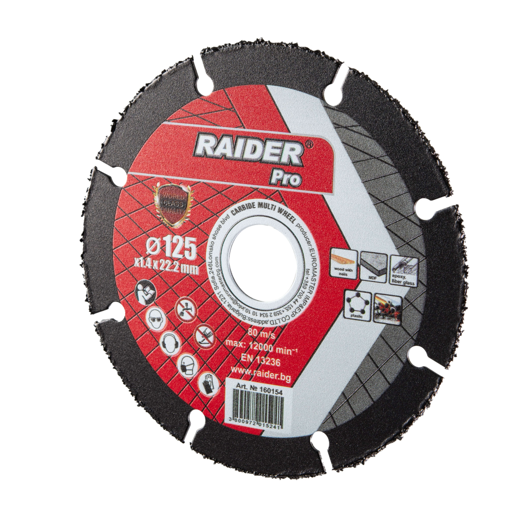 Raider Power Tools Carbide Multi Wheel 125 × 22,2 mm