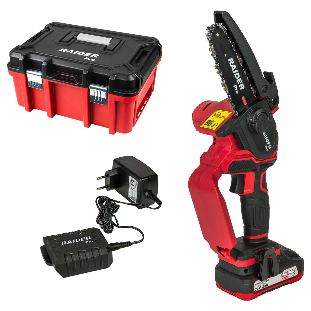 Raider Pro R20 Akku-Kettensäge 120mm 1/4" .043" (1.1mm) 28TG 2Ah & Koffer – RDP-YGP20