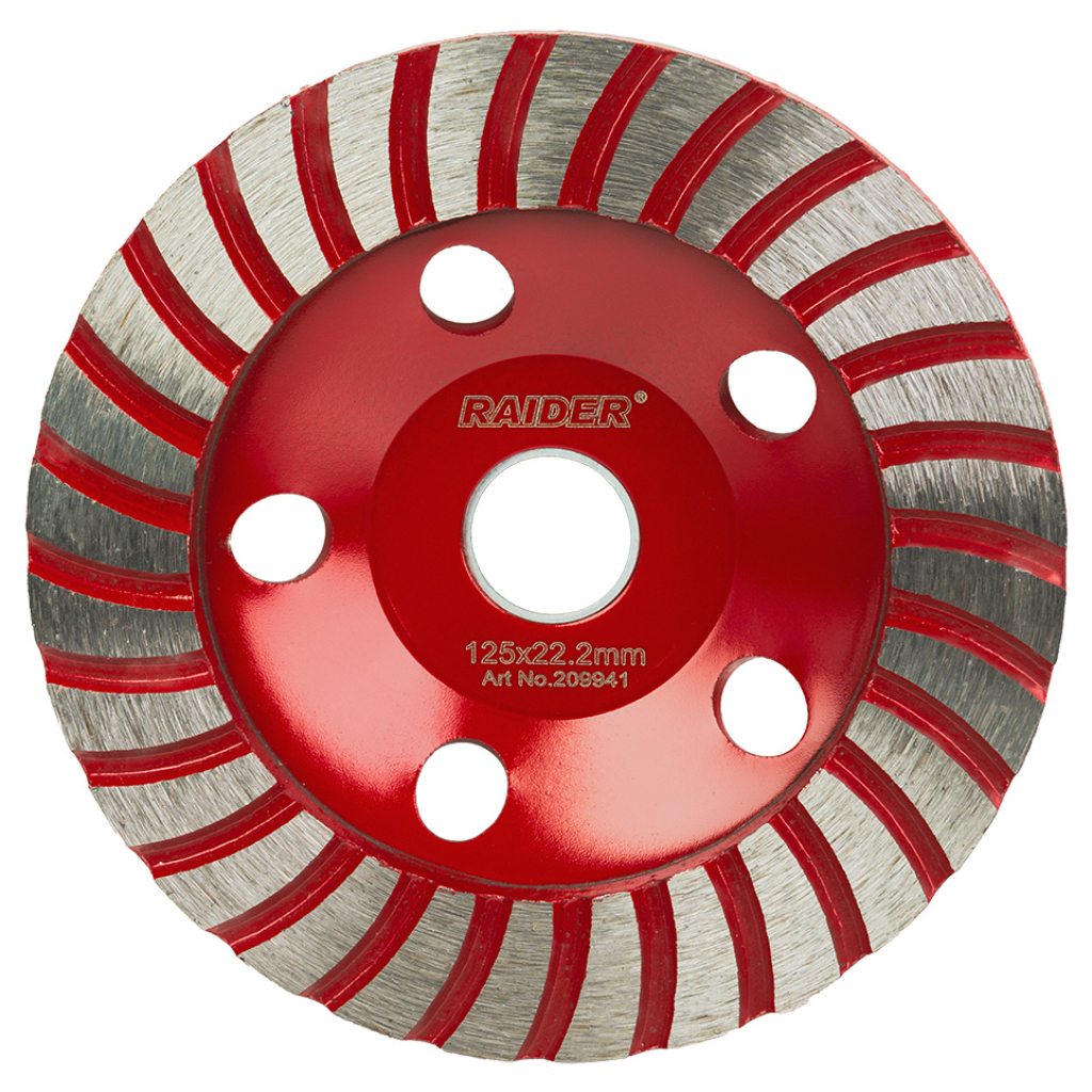 Raider Power Tools Diamant-Schleifscheibe 125 × 22,2 mm Turbo 20 mm