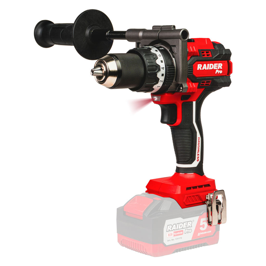 Raider Pro Pro R20 Schlagbohrmaschine bürstenlos 2-Gang 13mm 160Nm Solo – RDP-PBID20
