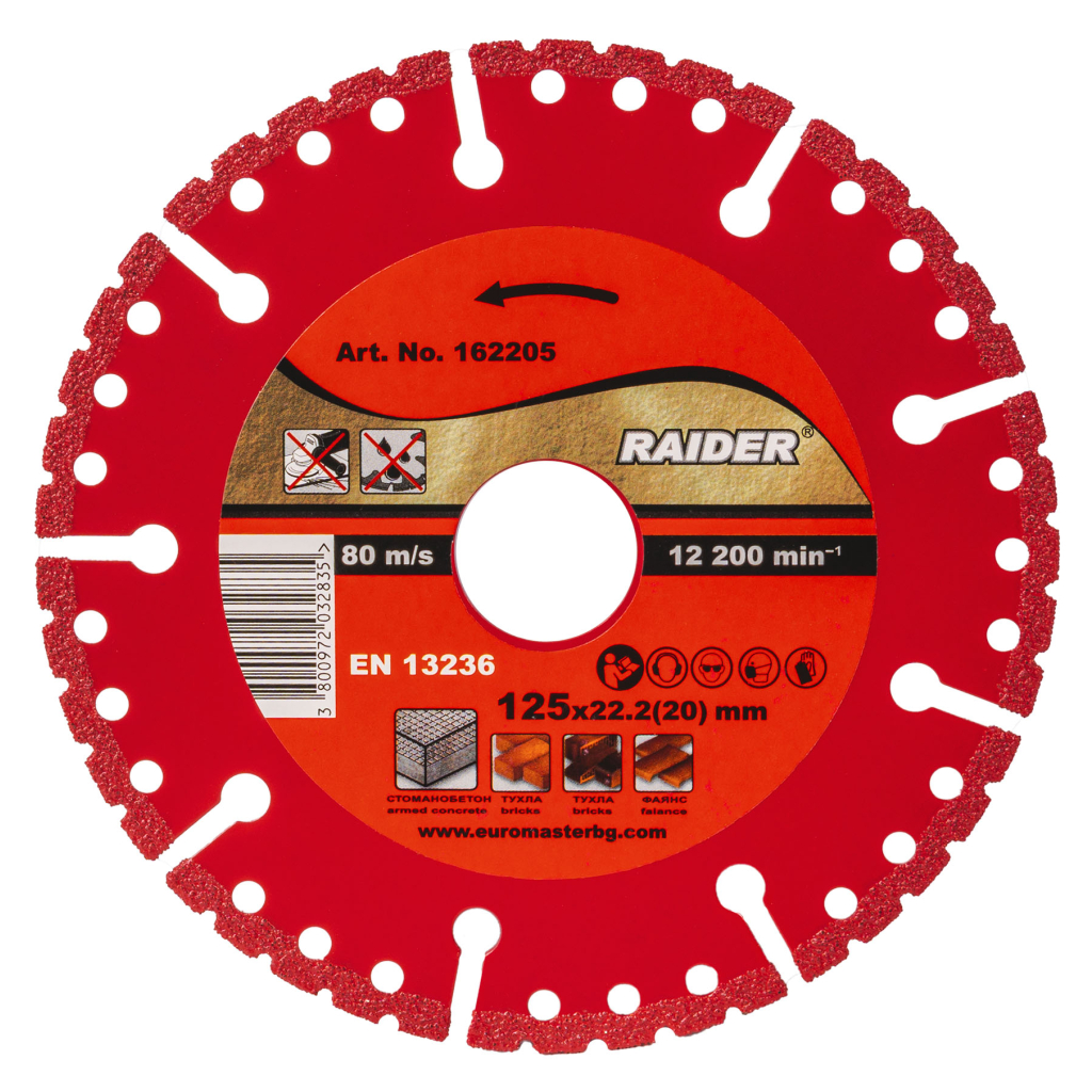 Raider Pro Diamant-Trennscheibe 125 × 22,2 mm Universal (RDP-DD26)
