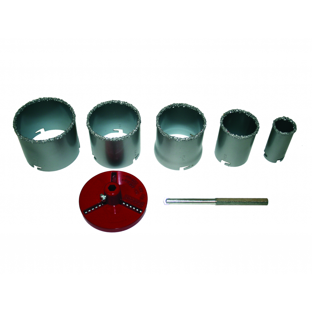 Raider Power Tools Hartmetall-Lochsägensatz für Keramikfliesen Ø33–83 mm, 7-teilig