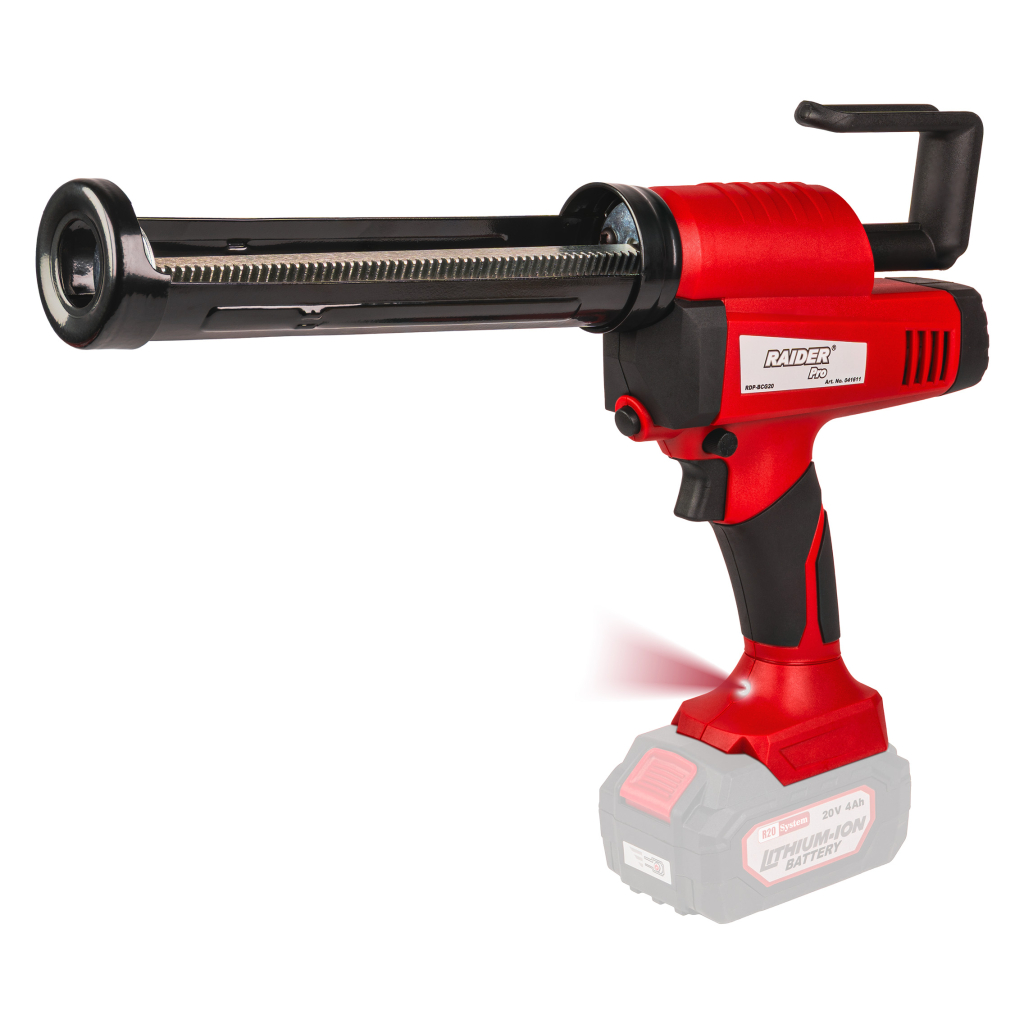 Raider Pro R20 Akku-Silikonpistole 310 ml 2500 N LED regulierbare Fördergeschwindigkeit Solo – RDP-BCG20