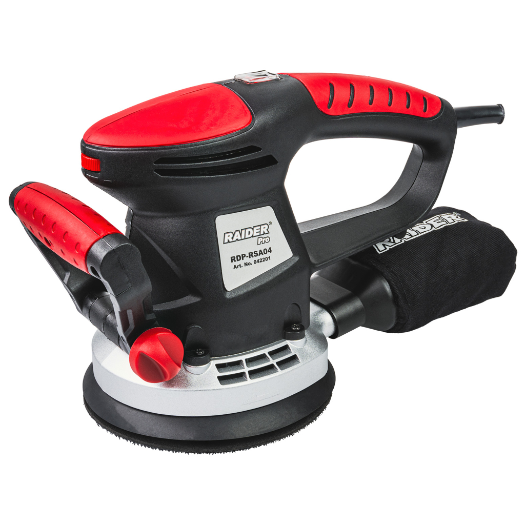 Raider Pro Exzenterschleifer 450 W – Ø150 mm – Drehzahlregelung – Staubabsaugung – Velcro-System – RDP-RSA04