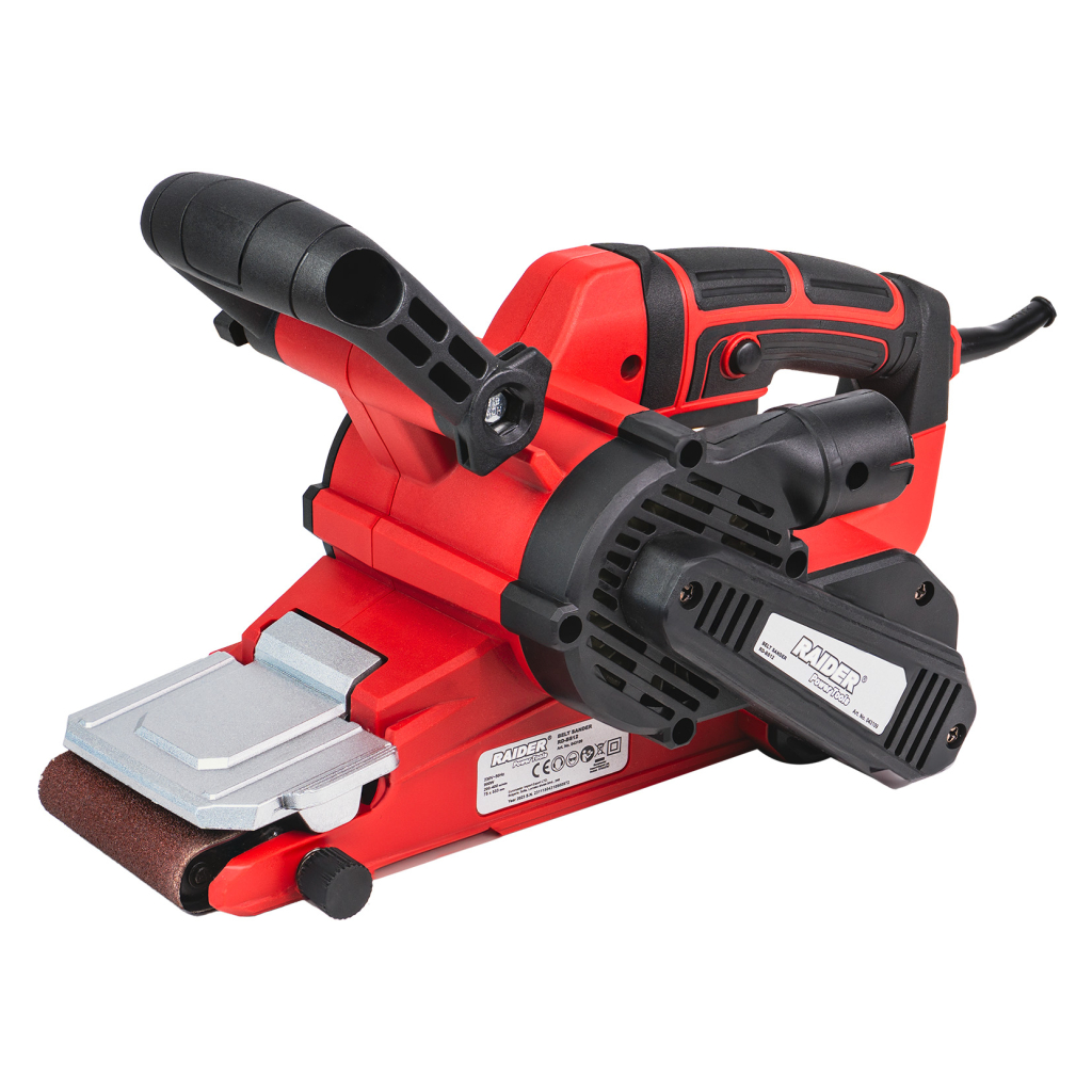 Raider Power Tools Bandschleifer 900W 75x533mm mit Drehzahlregelung & Spannvorrichtung – RD-BS12