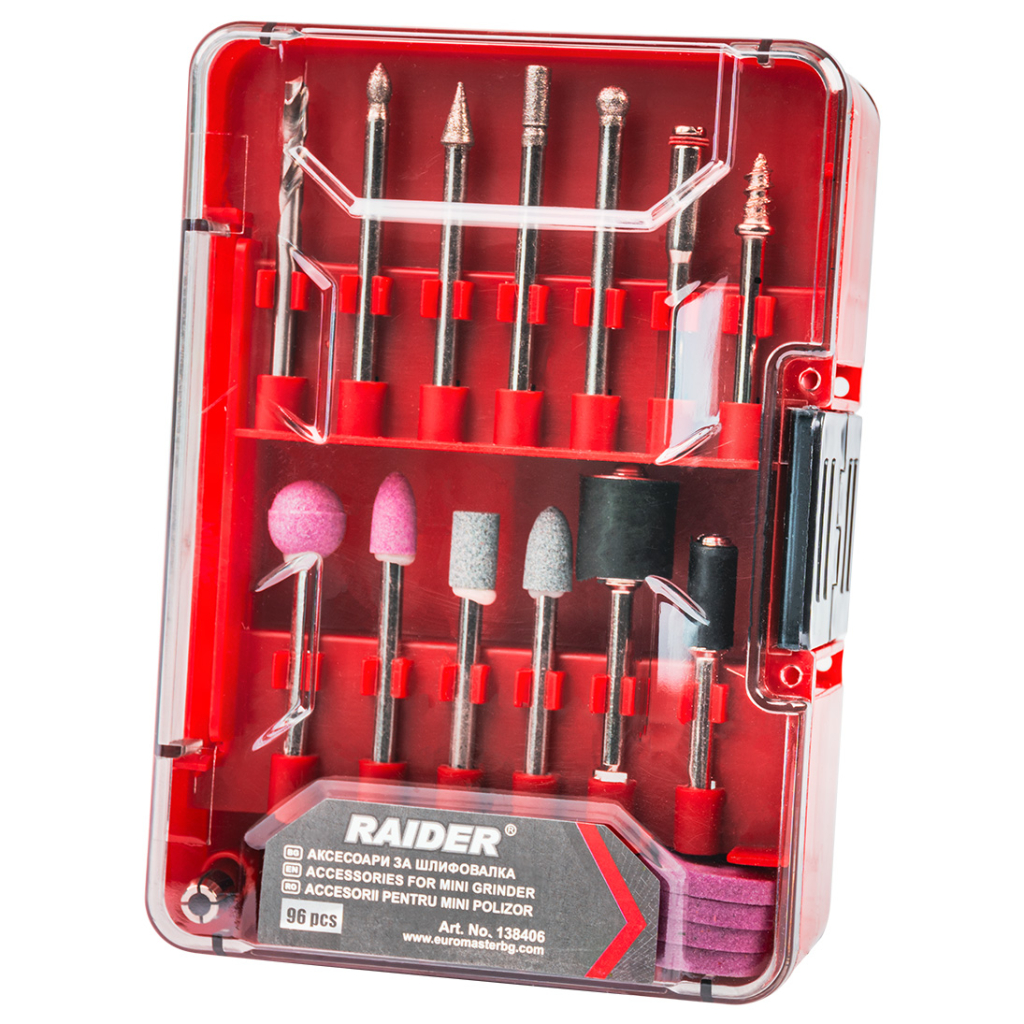 Raider Power Tools Schleifzubehör-Set 96-tlg. im Koffer