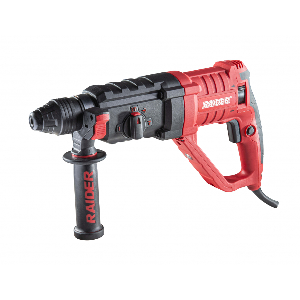 Raider Pro Bohrhammer 950 W – 3 J – 26 mm – 4 Funktionen – Drehzahlregelung – Koffer – RDP-HD12H
