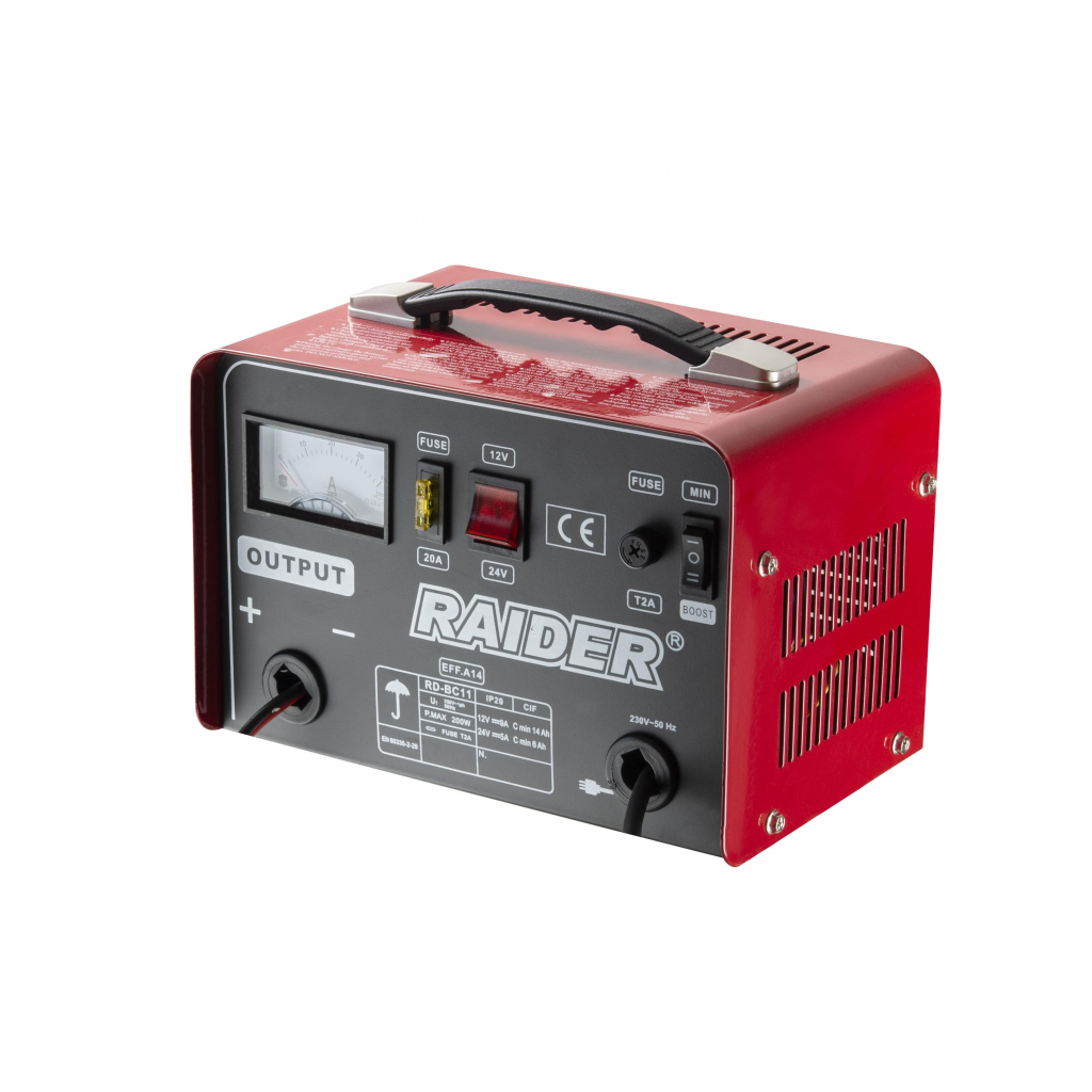Raider Power Tools Batterieladegerät 12/24V 7/3.5A – RD-BC11