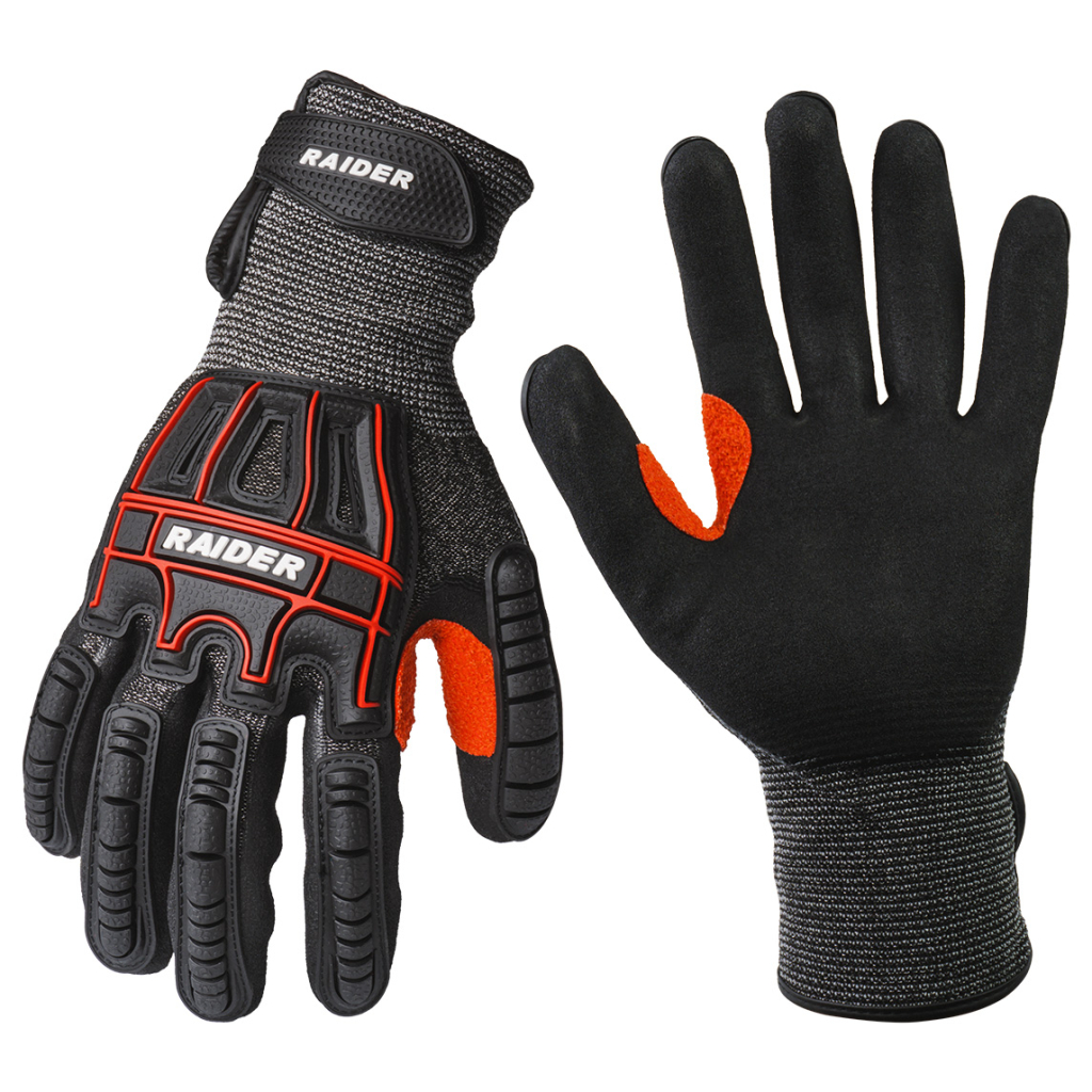 Raider Pro Schnitt- und Stoßschutzhandschuhe mit Klettverschluss Größe 10