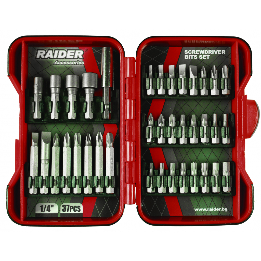 Raider Power Tools Bitsatz 1/4" – 37-tlg.