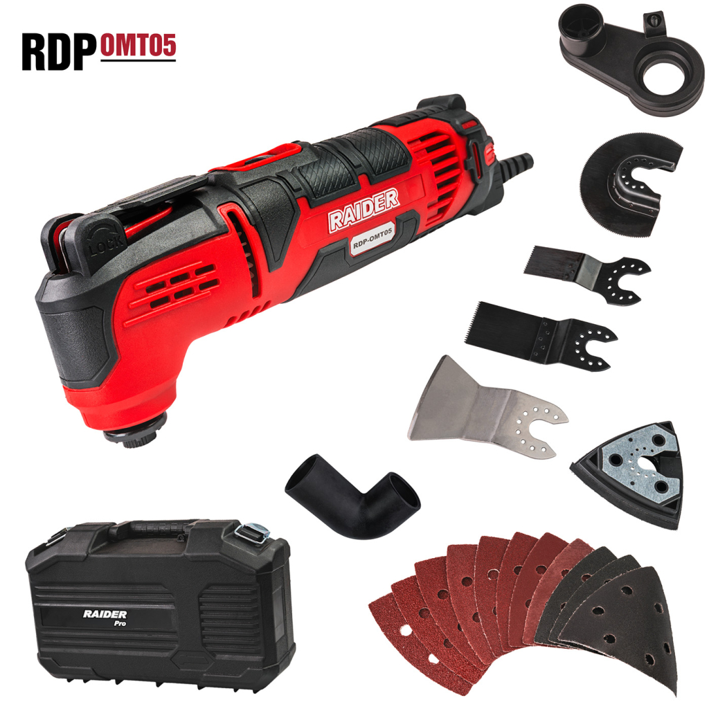 Raider Pro Multifunktionswerkzeug 310W Quick-System & Koffer – RDP-OMT05